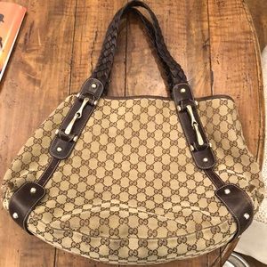 Gucci Monogram Canvas Shoulder Bag